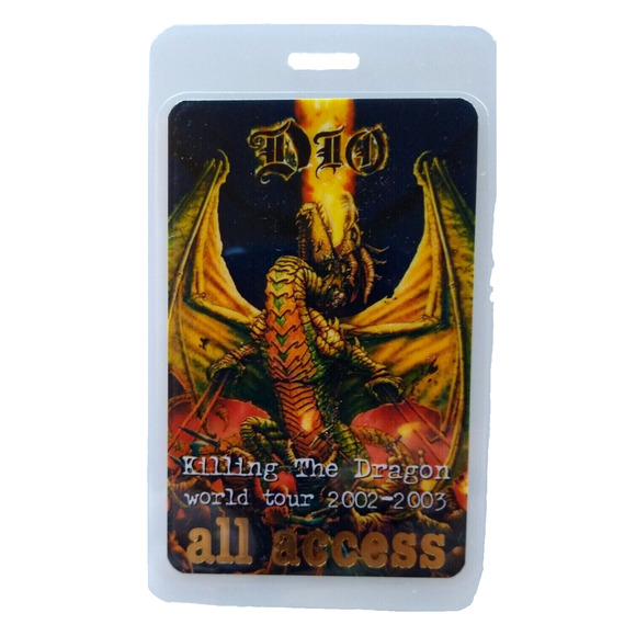 Dio Killing The Dragon Backstage Pass 2002 Vintage Hard Rock Heavy Metal Music - Picture 1 of 2